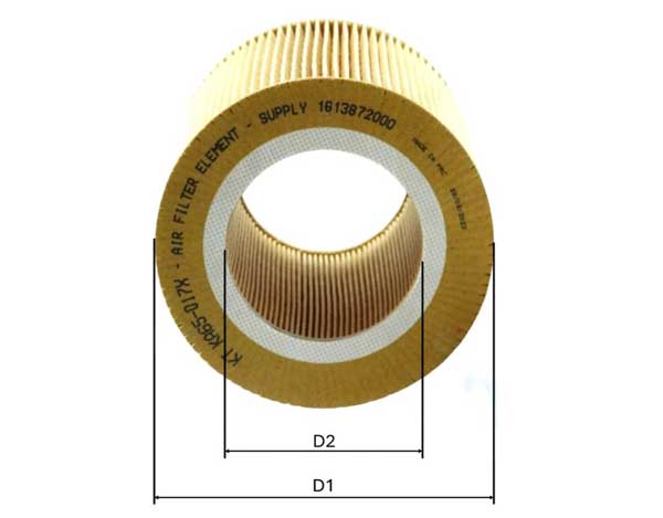 FILTRO DE AIRE ATLAS COPCO 1613872000 - KA65-017