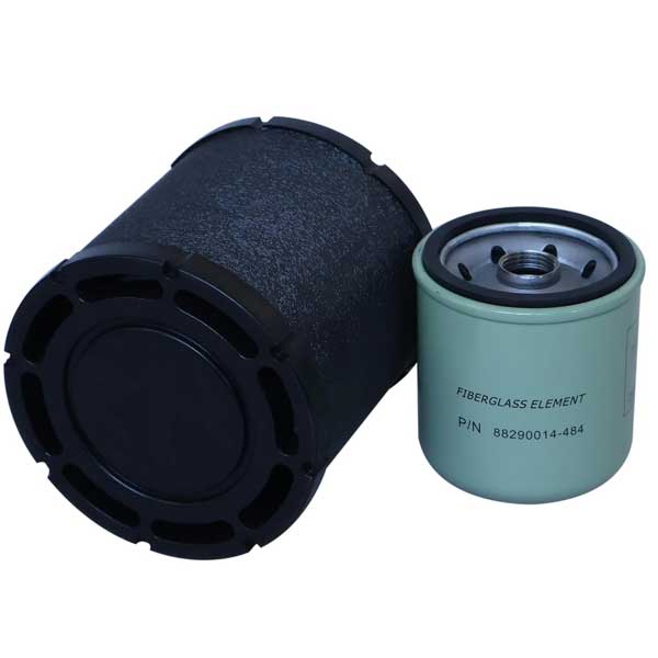 88290014-484 Filtro de aceite + filtro de aire 88290014-486, kit de filtro compatible con pieza de repuesto del compresor de aire SW1100