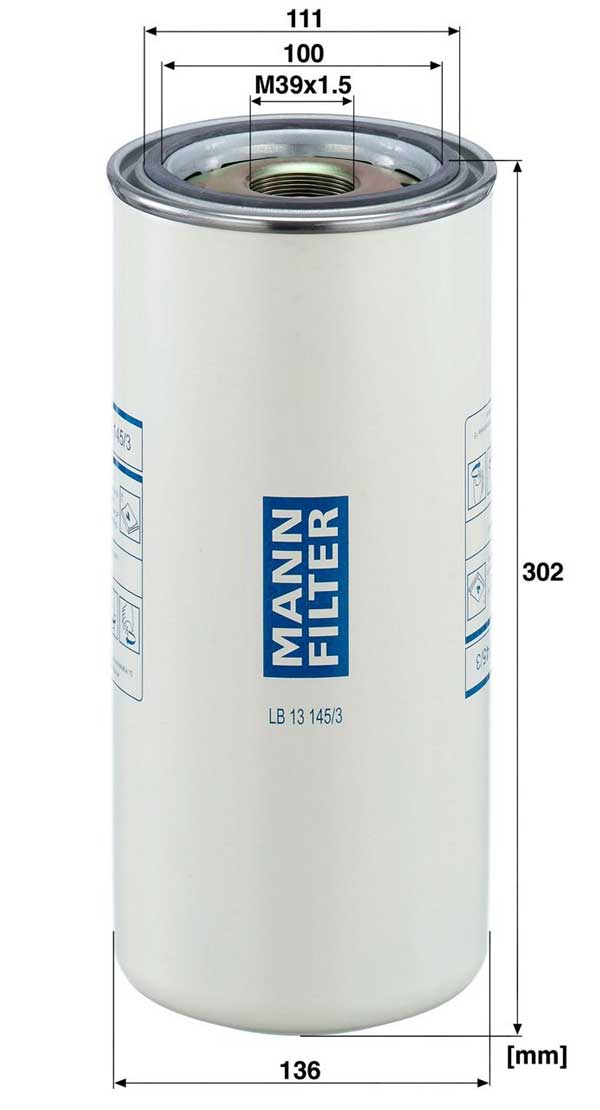 LB 13 145/3 Mann Filter Filtro separador aire-aceite compatible Sakura Filter SAC-7903